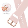 For Apple Watch SE 40mm Pin Buckle Silicone Watch Band(Pink Sand)
