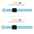 For Apple Watch SE 40mm Pin Buckle Silicone Watch Band(Light Blue)