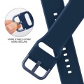 For Apple Watch Series 6 40mm Pin Buckle Silicone Watch Band(Abyss Blue)