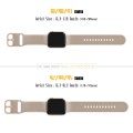 For Apple Watch Series 4 44mm Pin Buckle Silicone Watch Band(Milk Tea)