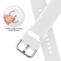 For Apple Watch Series 3 38mm Pin Buckle Silicone Watch Band(White)