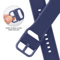 For Apple Watch Series 3 38mm Pin Buckle Silicone Watch Band(Violet Gray)