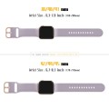 For Apple Watch Series 3 42mm Pin Buckle Silicone Watch Band(Baby Purple)