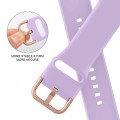 For Apple Watch 42mm Pin Buckle Silicone Watch Band(Lavender)