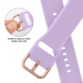 For Apple Watch 38mm Pin Buckle Silicone Watch Band(Lavender)