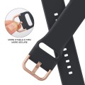 For Apple Watch Series 9 41mm Pin Buckle Silicone Watch Band(Dark Grey)