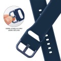 For Apple Watch SE 2023 44mm Pin Buckle Silicone Watch Band(Abyss Blue)