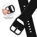 For Apple Watch SE 2023 40mm Pin Buckle Silicone Watch Band(Black)