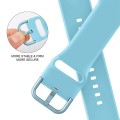 For Apple Watch SE 2023 40mm Pin Buckle Silicone Watch Band(Light Blue)