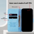 For Google Pixel 9 Skin Feeling Oil Leather Texture PU + TPU Phone Case(Light Blue)