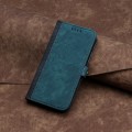 For Motorola Moto G54 Global Side Buckle Double Fold Hand Strap Leather Phone Case(Dark Green)
