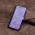 For Motorola Moto G14 Side Buckle Double Fold Hand Strap Leather Phone Case(Purple)