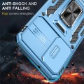 For Samsung Galaxy S23 5G Armor PC + TPU Camera Shield Phone Case(Light Blue)