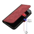 For Samsung Galaxy S23 FE 5G Side Buckle Double Fold Hand Strap Leather Phone Case(Red)