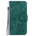 For Samsung Galaxy A03 166mm Little Tiger Embossed Leather Phone Case(Green)