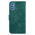For Samsung Galaxy M52 5G Little Tiger Embossed Leather Phone Case(Green)