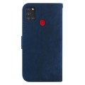 For Samsung Galaxy A21s Little Tiger Embossed Leather Phone Case(Dark Blue)