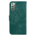 For Samsung Galaxy Note20 Little Tiger Embossed Leather Phone Case(Green)