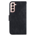 For Samsung Galaxy S22 5G Little Tiger Embossed Leather Phone Case(Black)