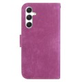 For Samsung Galaxy S24+ 5G Little Tiger Embossed Leather Phone Case(Rose Red)