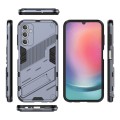 For Samsung Galaxy A25 5G Punk Armor 2 in 1 PC + TPU Shockproof Phone Case with Invisible Holder(Gre
