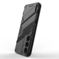 For Samsung Galaxy S24 5G Punk Armor 2 in 1 PC + TPU Shockproof Phone Case with Invisible Holder(Bla