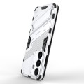 For Samsung Galaxy S24 5G Punk Armor 2 in 1 PC + TPU Shockproof Phone Case with Invisible Holder(Whi