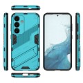 For Samsung Galaxy S24 5G Punk Armor 2 in 1 PC + TPU Shockproof Phone Case with Invisible Holder(Blu