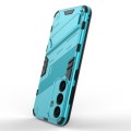 For Samsung Galaxy S24 5G Punk Armor 2 in 1 PC + TPU Shockproof Phone Case with Invisible Holder(Blu