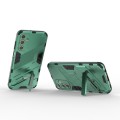 For Samsung Galaxy A15 Punk Armor 2 in 1 PC + TPU Shockproof Phone Case with Invisible Holder(Green)