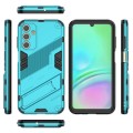 For Samsung Galaxy A15 Punk Armor 2 in 1 PC + TPU Shockproof Phone Case with Invisible Holder(Blue)