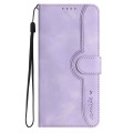 For Realme C55 4G Global/Narzo N55 Heart Pattern Skin Feel Leather Phone Case(Purple)