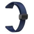 For Samsung Galaxy Watch 6 / 6 Classic Magnetic Black Buckle Slim Silicone Watch Band(Midnight Blue)