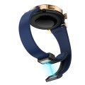 For Samsung Galaxy Watch 6 / 6 Classic Magnetic Black Buckle Slim Silicone Watch Band(Midnight Blue)