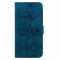 For Xiaomi 13T / 13T Pro / Redmi K60 Ultra Lily Embossed Leather Phone Case(Dark Blue)