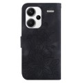 For Xiaomi Redmi Note 13 Pro+ 5G Lily Embossed Leather Phone Case(Black)