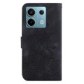 For Xiaomi Redmi Note 13 Pro 5G Lily Embossed Leather Phone Case(Black)
