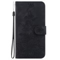 For Xiaomi Redmi K70E / Poco X6 Pro Lily Embossed Leather Phone Case(Black)