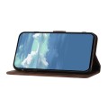 For Motorola Edge 40 Neo 5G Line Pattern Skin Feel Leather Phone Case(Coffee)