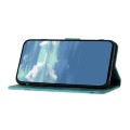 For Motorola Moto G54 Global Line Pattern Skin Feel Leather Phone Case(Light Blue)
