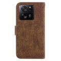 For Xiaomi 13T / 13T Pro / Redmi K60 Ultra Little Tiger Embossed Leather Phone Case(Brown)