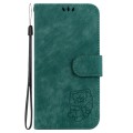 For Xiaomi Redmi K70E / Poco X6 Pro Little Tiger Embossed Leather Phone Case(Green)
