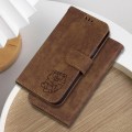 For Xiaomi Redmi Note 13 4G Global Little Tiger Embossed Leather Phone Case(Brown)