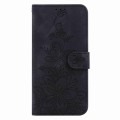 For Samsung Galaxy S23 5G Lily Embossed Leather Phone Case(Black)