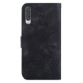 For Samsung Galaxy A50 / A30s / A50s Lily Embossed Leather Phone Case(Black)