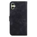 For Samsung Galaxy A05 Lily Embossed Leather Phone Case(Black)