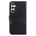 For Samsung Galaxy S24 5G Lily Embossed Leather Phone Case(Black)