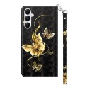 For Samsung Galaxy A05s 3D Painted Leather Phone Case(Golden Swallow Butterfly)