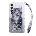 For Samsung Galaxy A05s 3D Painted Leather Phone Case(Smile Cat)