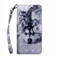 For Samsung Galaxy S24 5G 3D Painted Leather Phone Case(Husky)